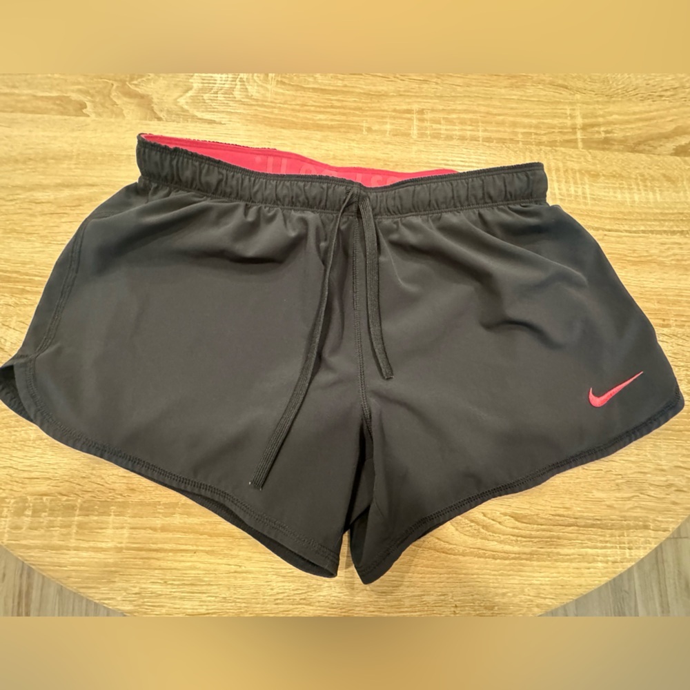 Nike Black Shorts with Red Logo